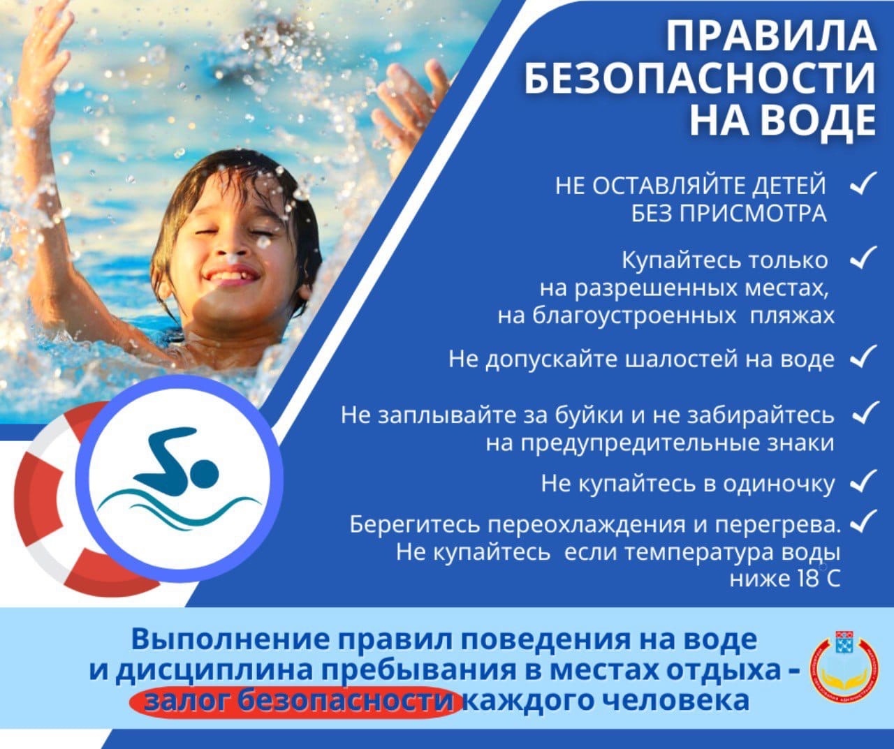 Дети в воде безопасно